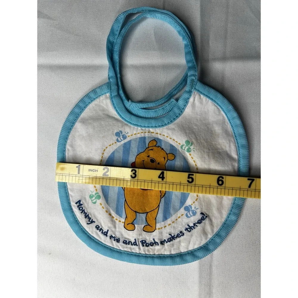 Vintage 1998 Winnie the Pooh‎ Baby Bibs Lot of 2 Mommy Daddy The First Years